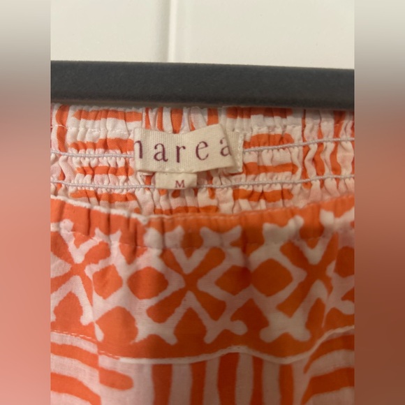 Marea Veranda Dress Size M Orange and White - Picture 5 of 5
